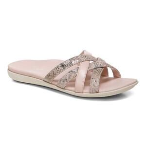 Vionic Womens Rose / Animal Print Strappy Slide Sandals Size 6.5